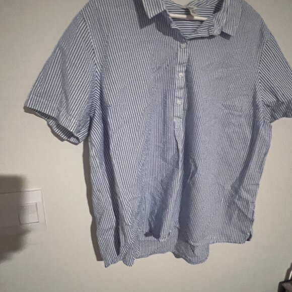 LL Bean 2x striped blouse - Picture 4 of 8